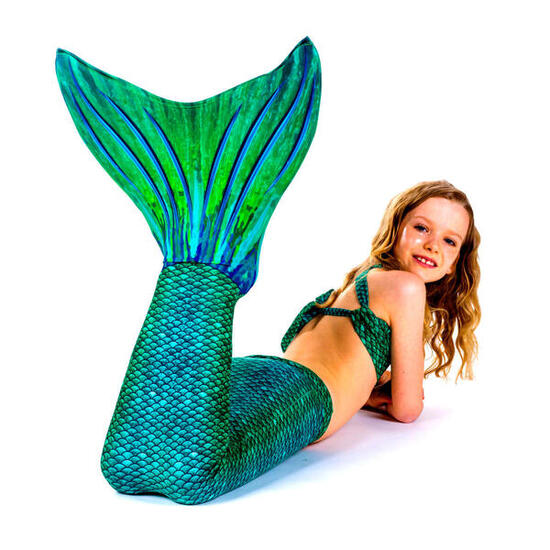 Queue de sirène enfants pour la natation Sirene Green M
