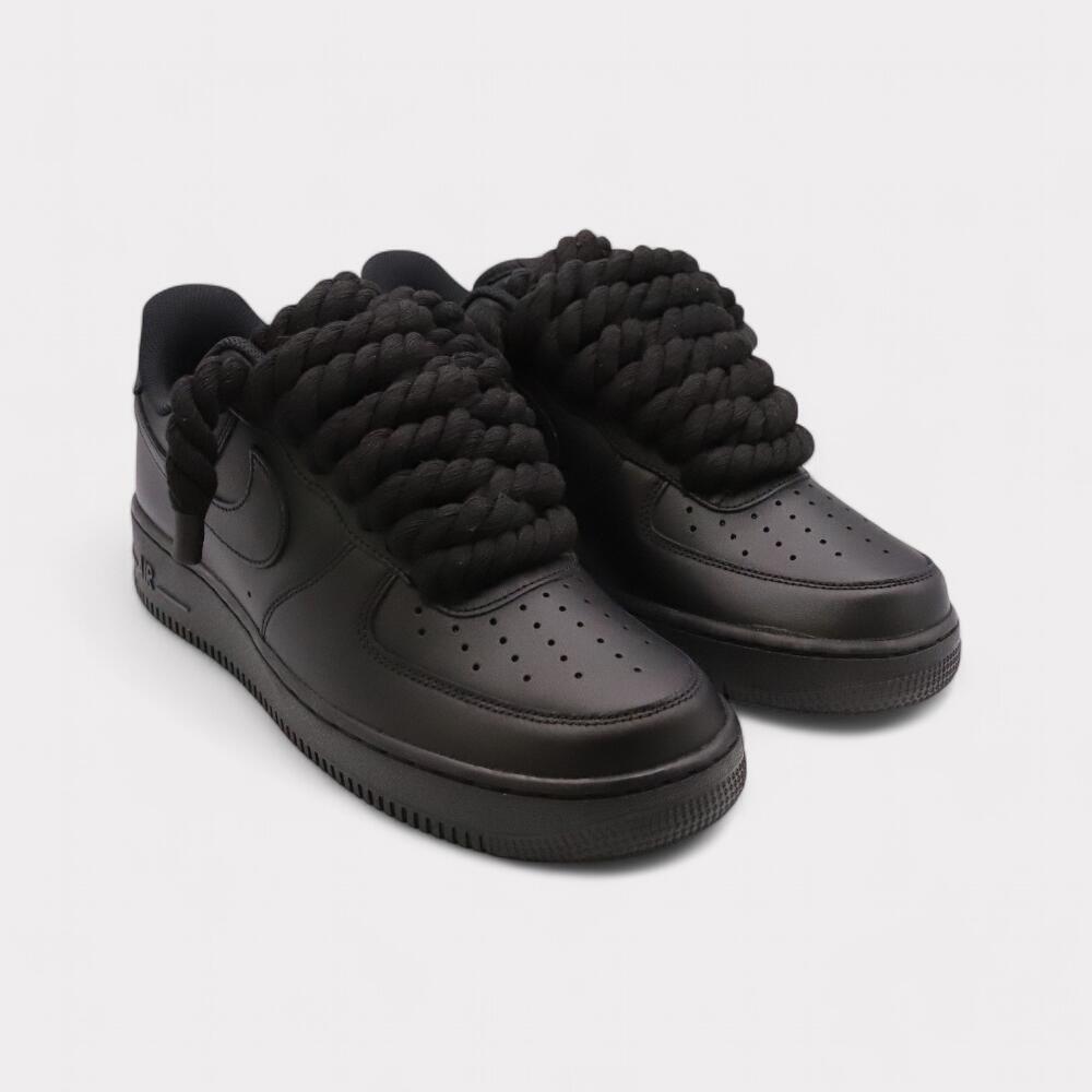 Nike Air Force 1 Black - Rope Lace Black 2/4