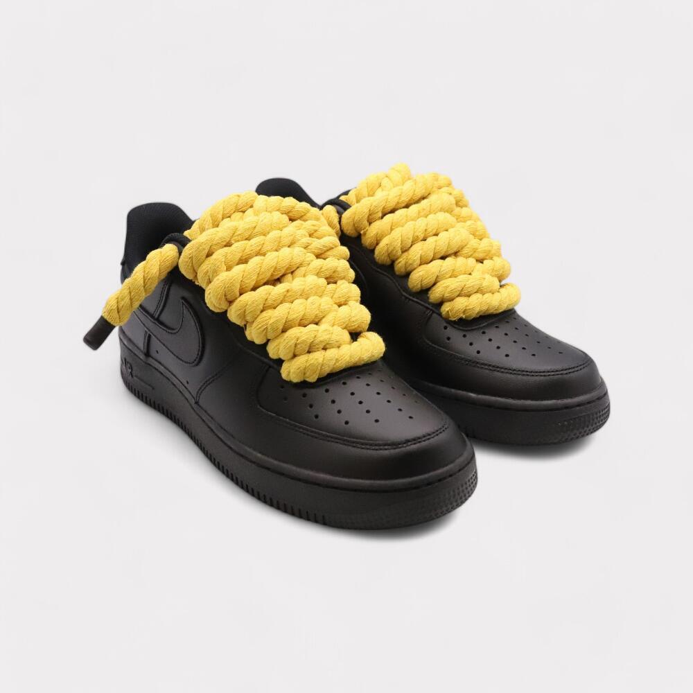 Nike Air Force 1 Black - Rope Lace Black 2/4