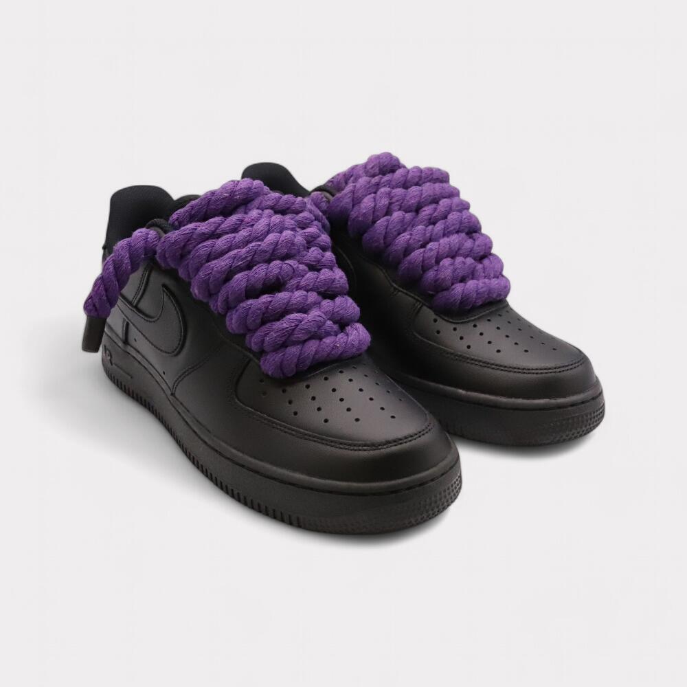 Nike Air Force 1 Black - Rope Lace Black 2/4