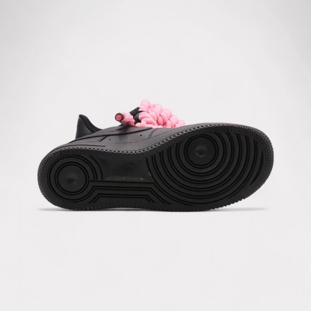 Nike Air Force 1 Black - Rope Lace Pink 4/4