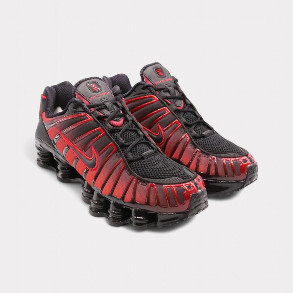 Nike Shox Tl Black University Red Gradient 2/6