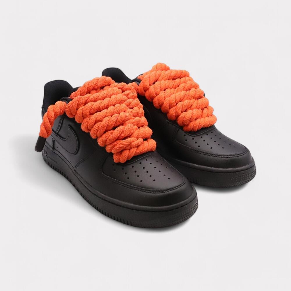 Nike Air Force 1 Black - Rope Lace Black 2/4