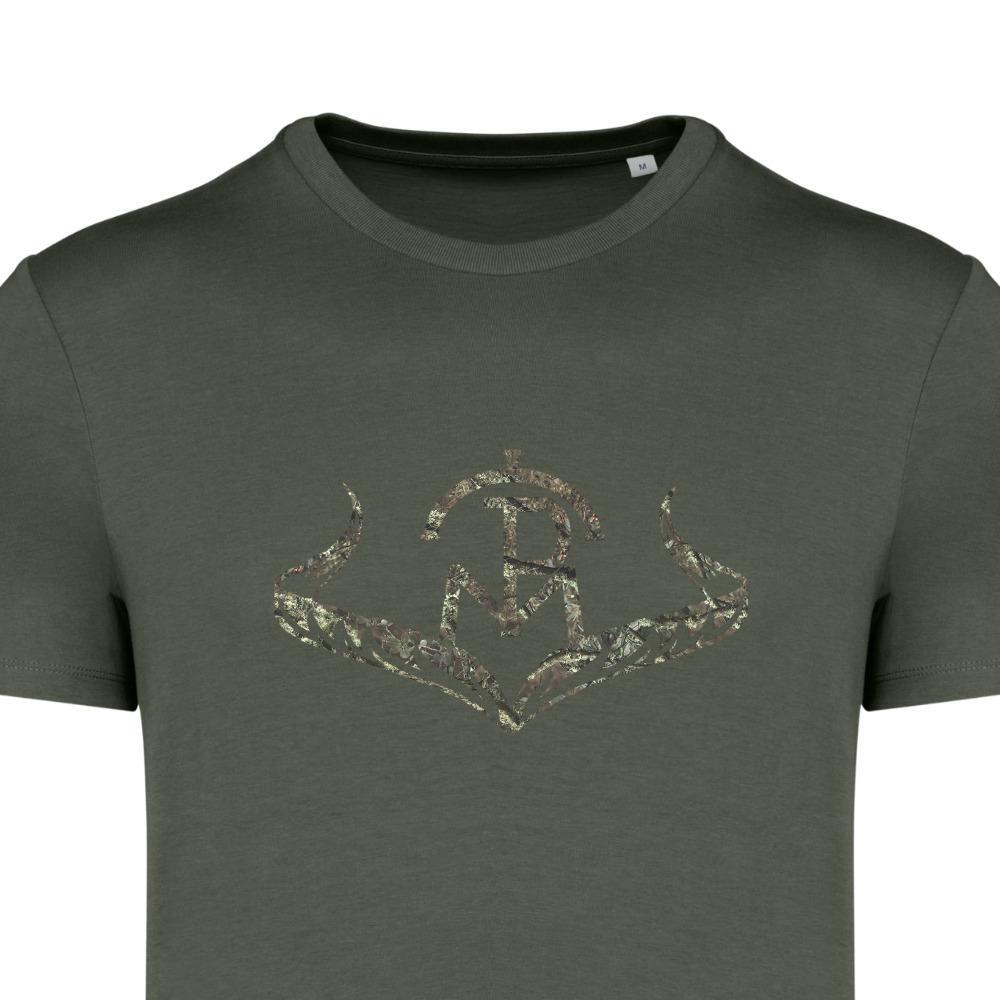 Camiseta Caza Hombre Pasión Morena 37040 Caqui Manga Corta 2/6