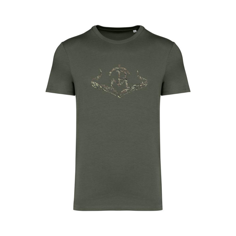 Camiseta Caza Hombre Pasión Morena 37040 Caqui Manga Corta 1/6