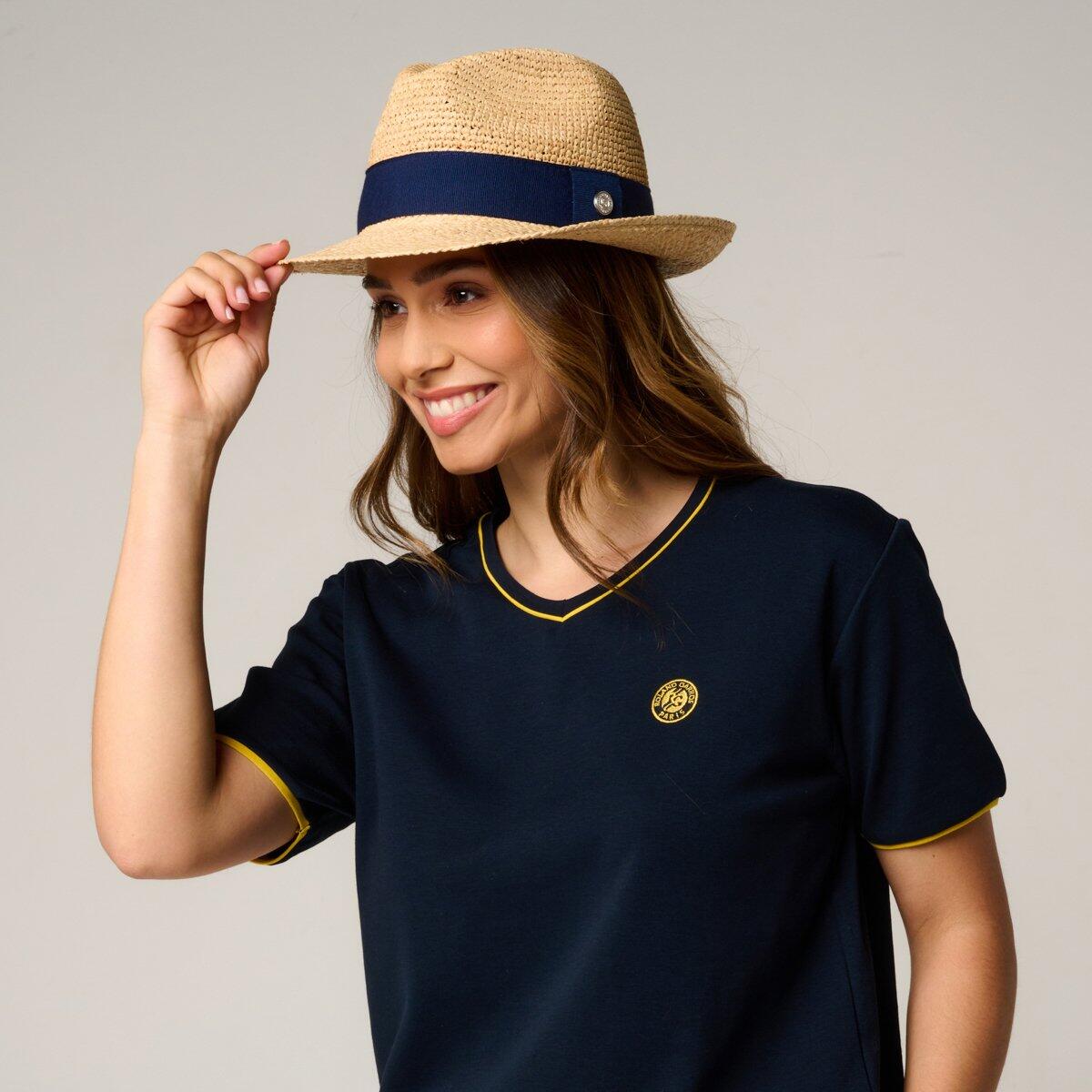 Trilby en Raffia Roland-Garros - Marine 4/4