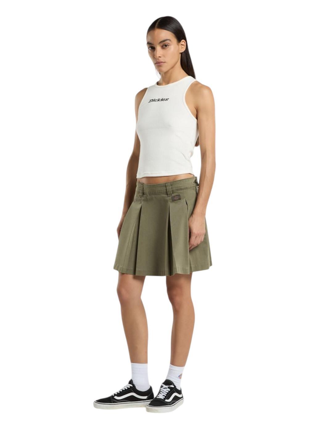 Damen T-Shirt Dickies Oakport Weiß 3/4