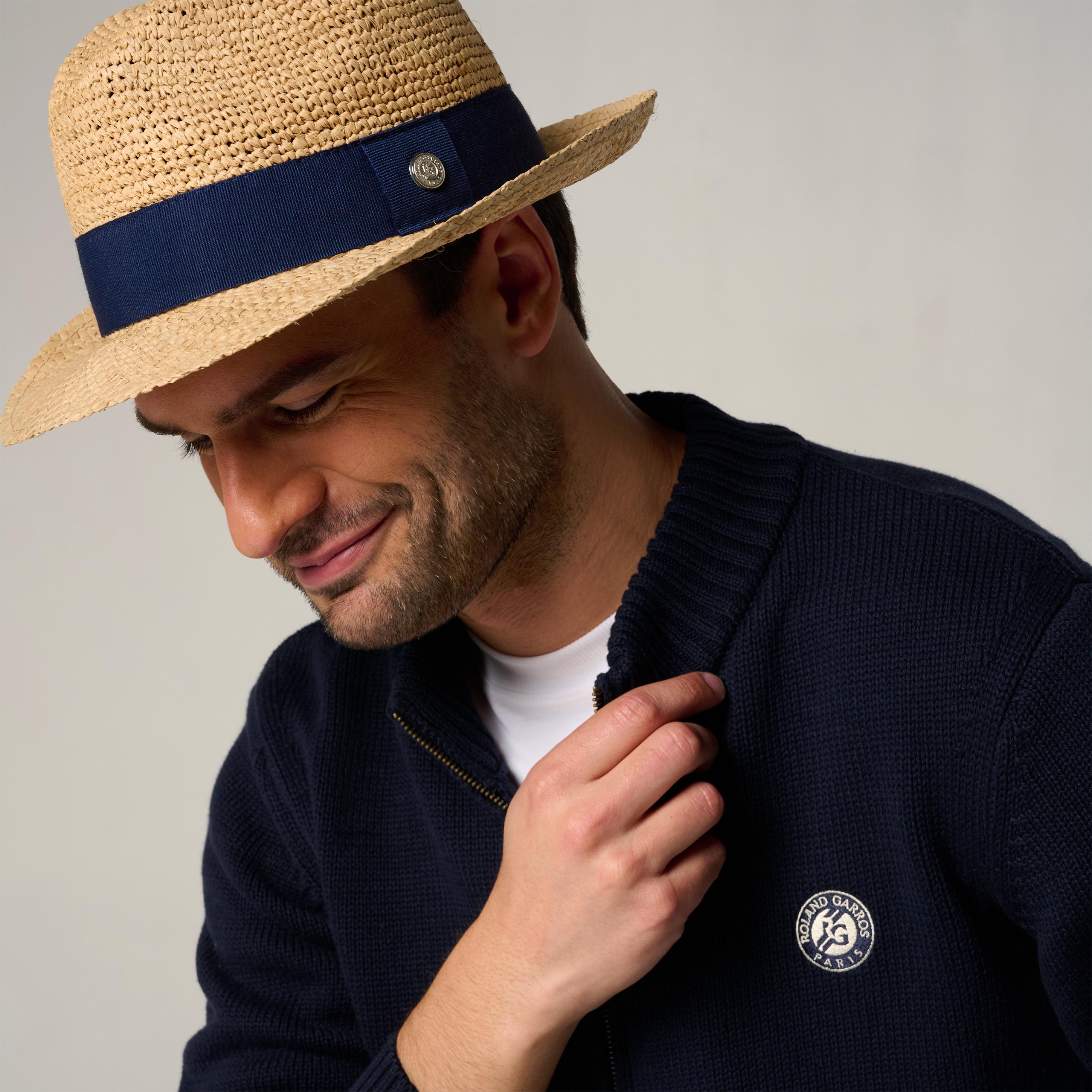 Trilby en Raffia Roland-Garros - Marine 2/4