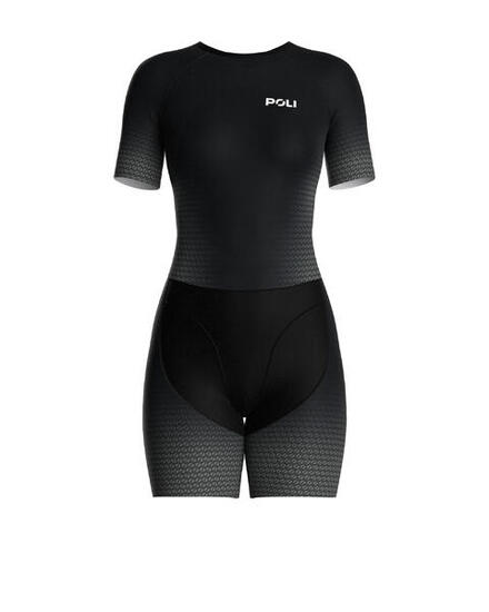 Premium Triathlon-Einteiler kurzärmelig Damen – DEEPRA