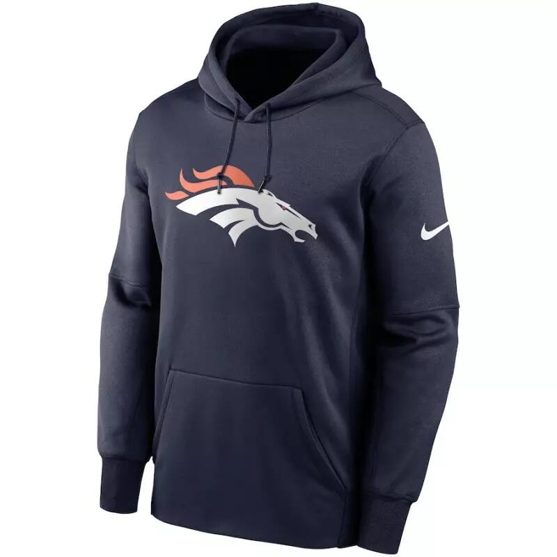 Sweat à capuche NFL Denver Broncos Nike Prime Logo Therma Bleu marine pour Homme 1/2