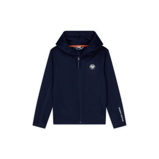 Sweat à capuche zippé garçon Roland-Garros - Marine