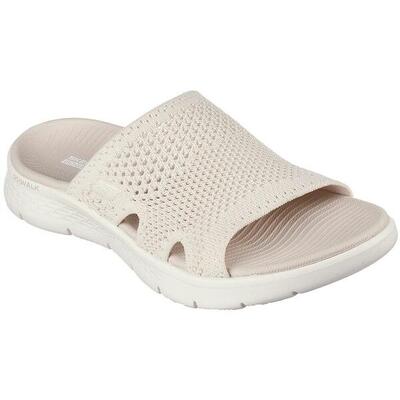 Sandalias Skechers Go Walk Flex Sandal, Blanco, Mujer