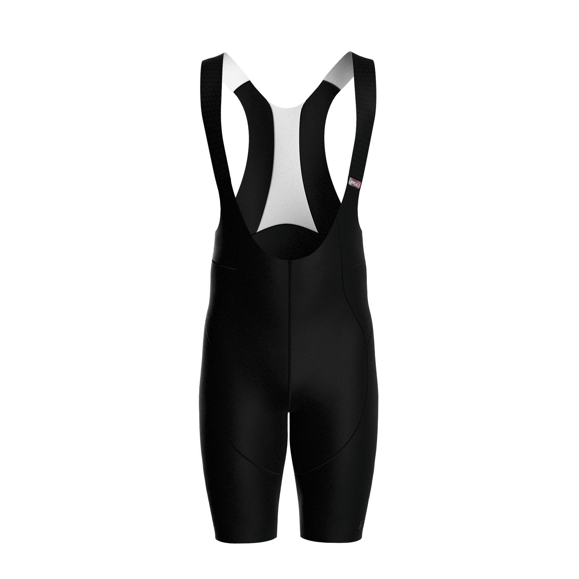 Poli - Cuissard Cyclisme Premium Unisexe - Mirage - Cuissard De Vélo À Bretelles - Noir - 36 Xs - Decathlon