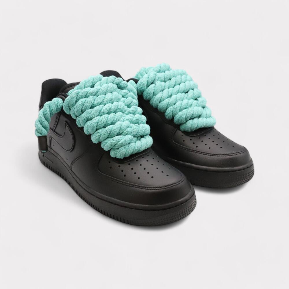 Nike Air Force 1 Black - Rope Lace Black 2/4