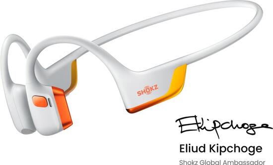 Casque à conduction osseuse Shokz OpenRun Pro 2 USB-C Blanc/Orange Edition Kipch