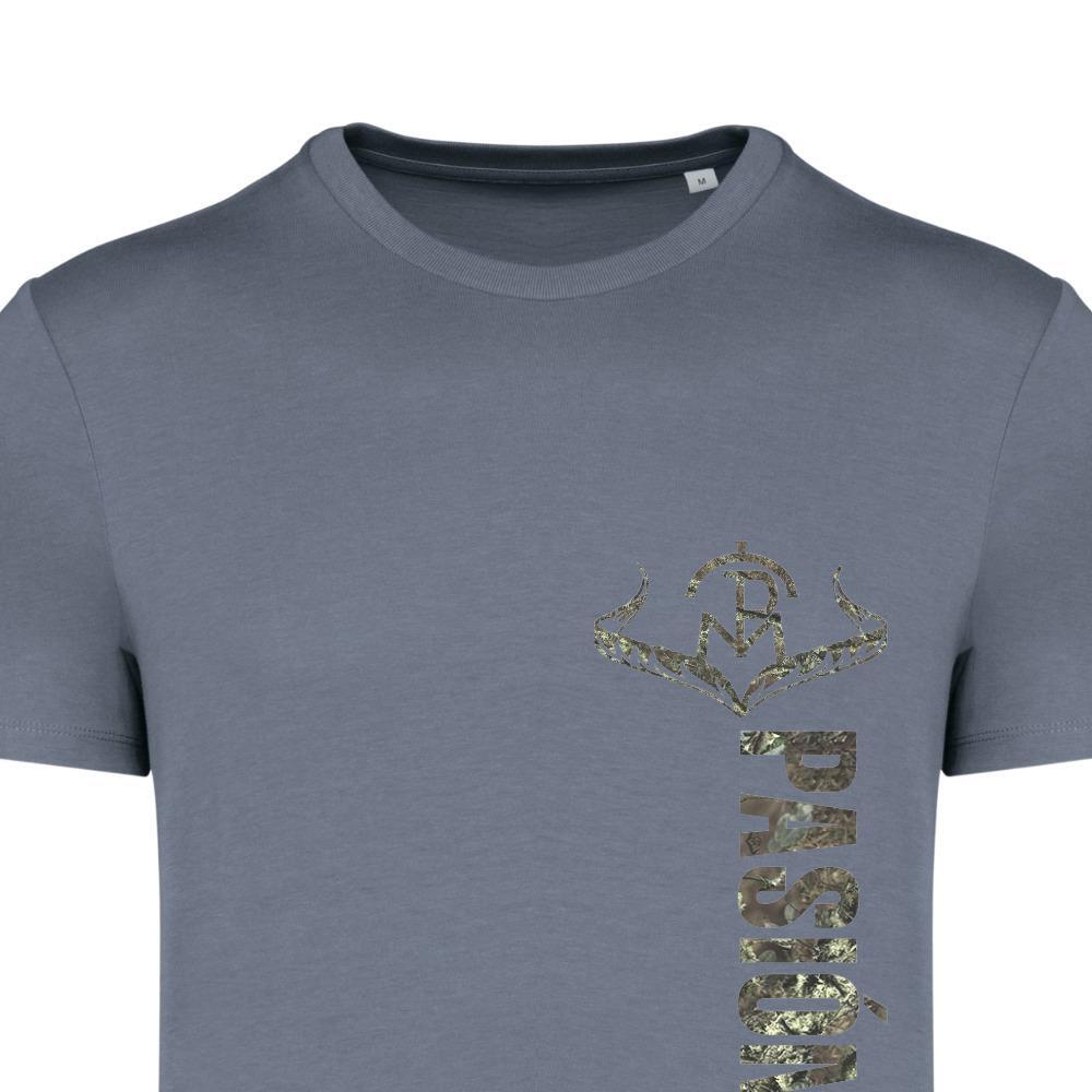 Camiseta Caza Hombre Pasión Morena 37040 Gris Manga Corta 3/7
