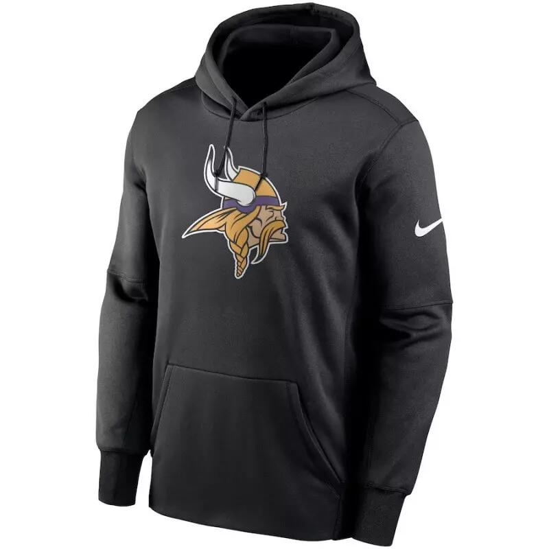 Sweat à capuche NFL Minnesota Vikings Nike Prime Logo Therma Noir pour Homme 1/2