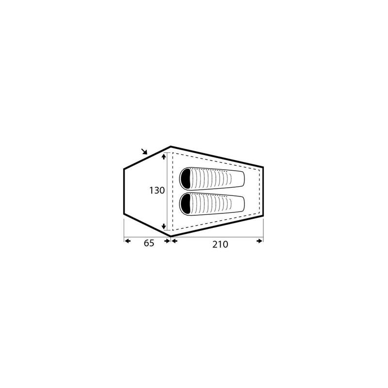 Cort Trimm Delta D lime, 2 persoane