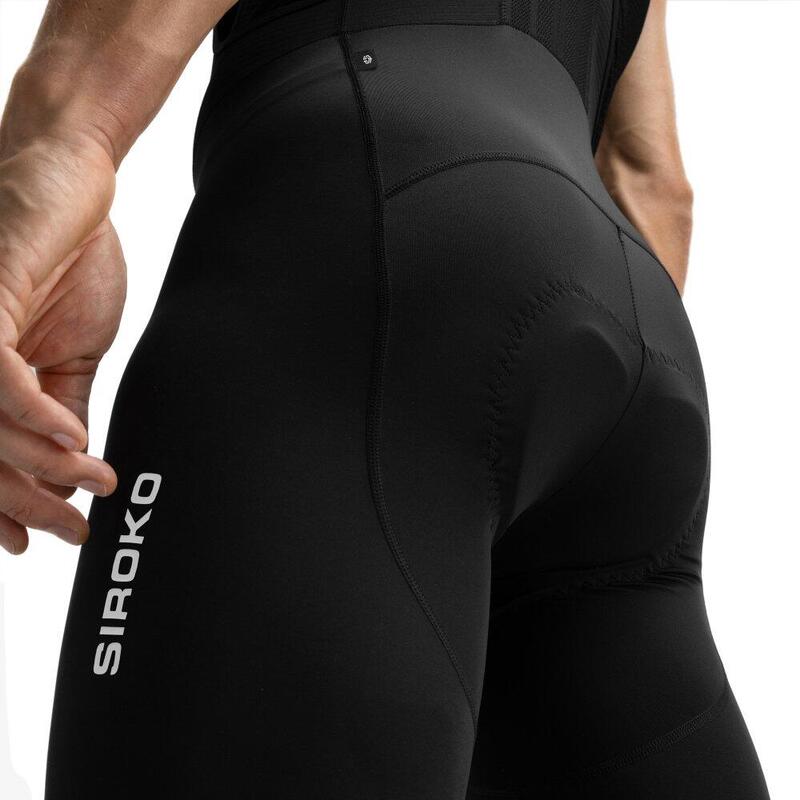 Pantaloni scurți cu bretele de pentru bărbați Flandrien Negru