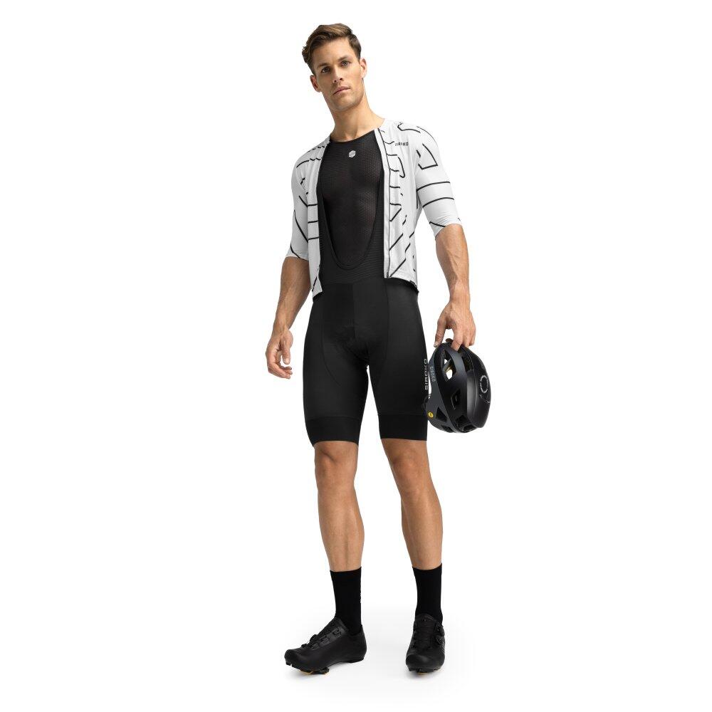 Calções ciclismo com alças para homem Flandrien Preto 3/7