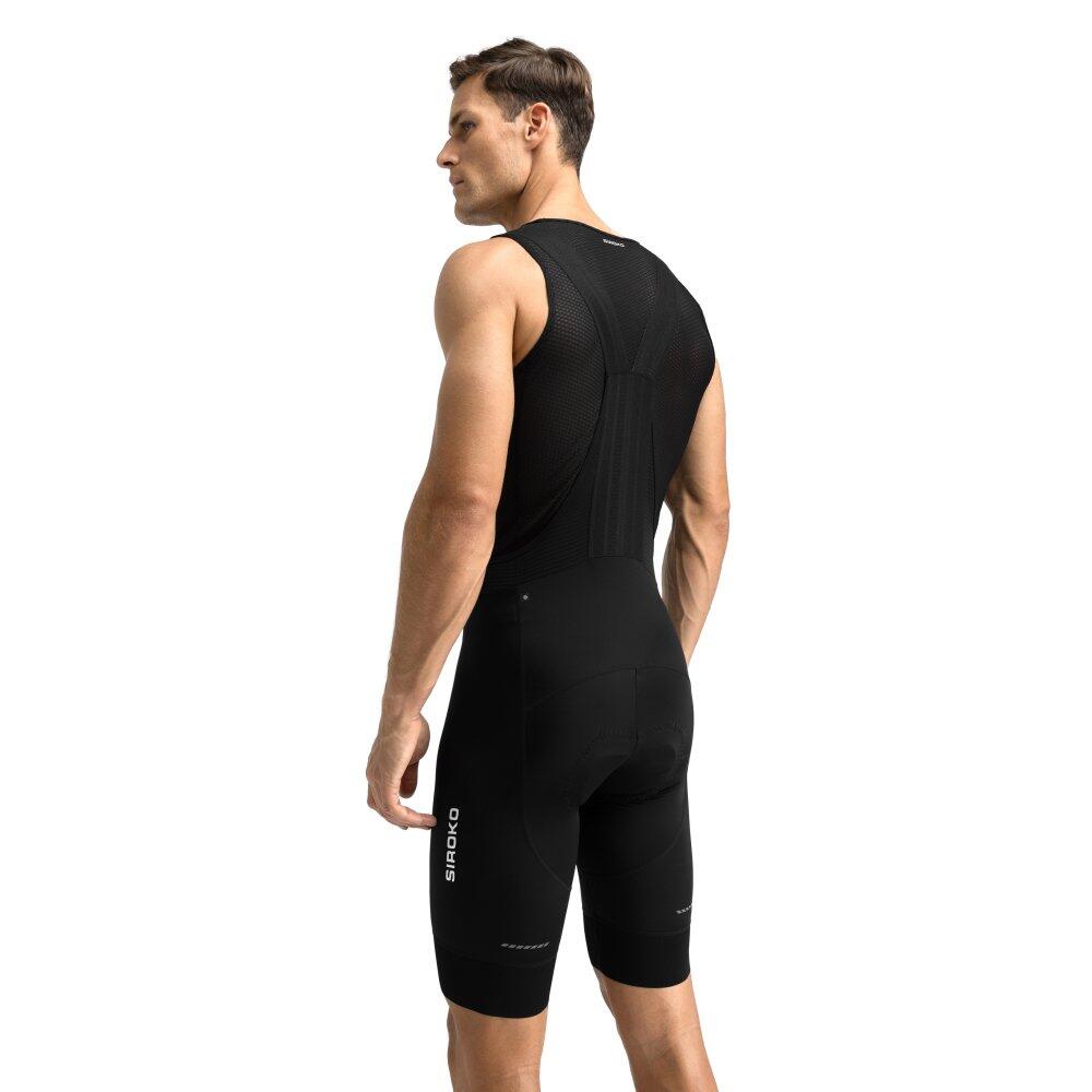 Calções ciclismo com alças para homem Flandrien Preto 2/7