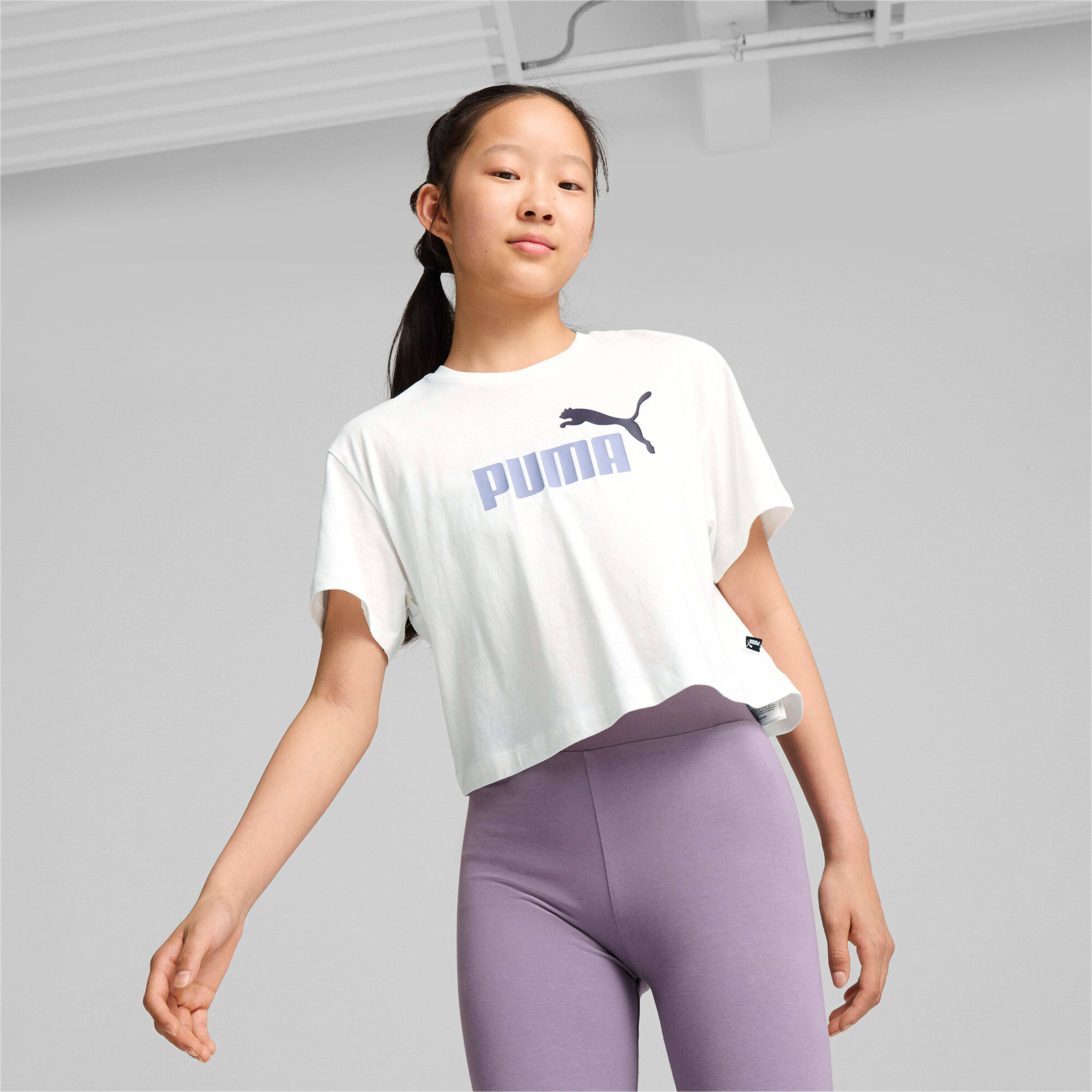 Kort meisjes-T-shirt Puma Logo 2/5