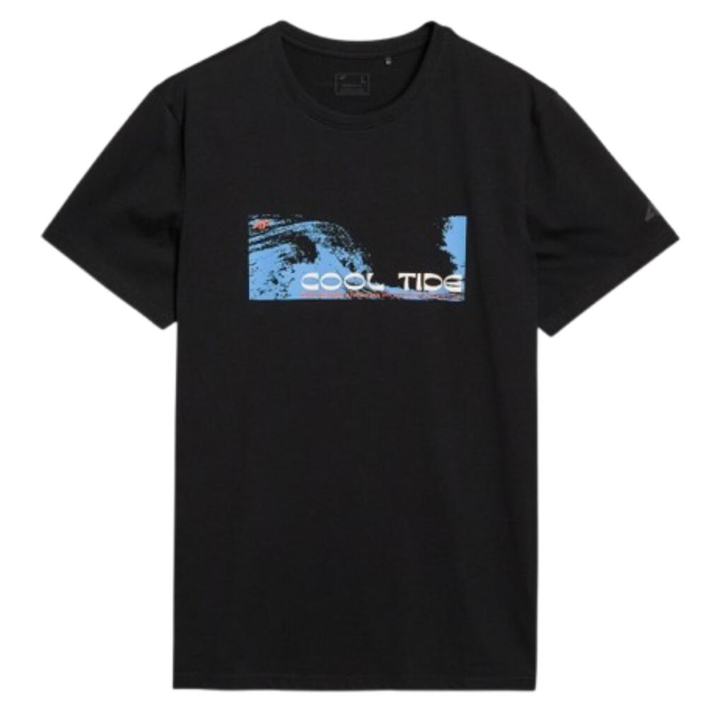 4F T-SHIRT REGULAR PARA HOMENS COM T-SHIRT ESTAMPADA TTSHM2030 Preto 5/5