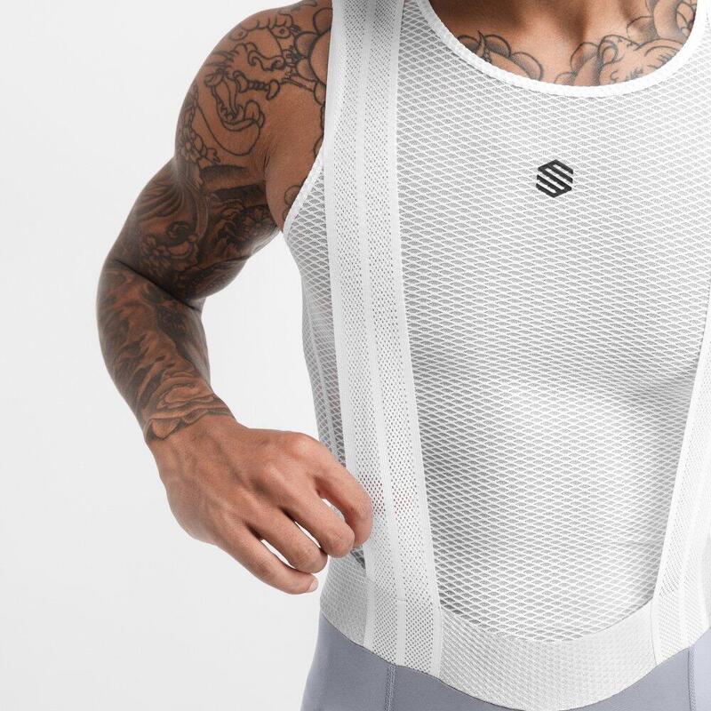 Cuissard vélo court homme Cyclisme BX Fassa Gris
