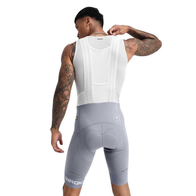 Pantaloni scurți cu bretele de pentru bărbați BX Fassa Gri