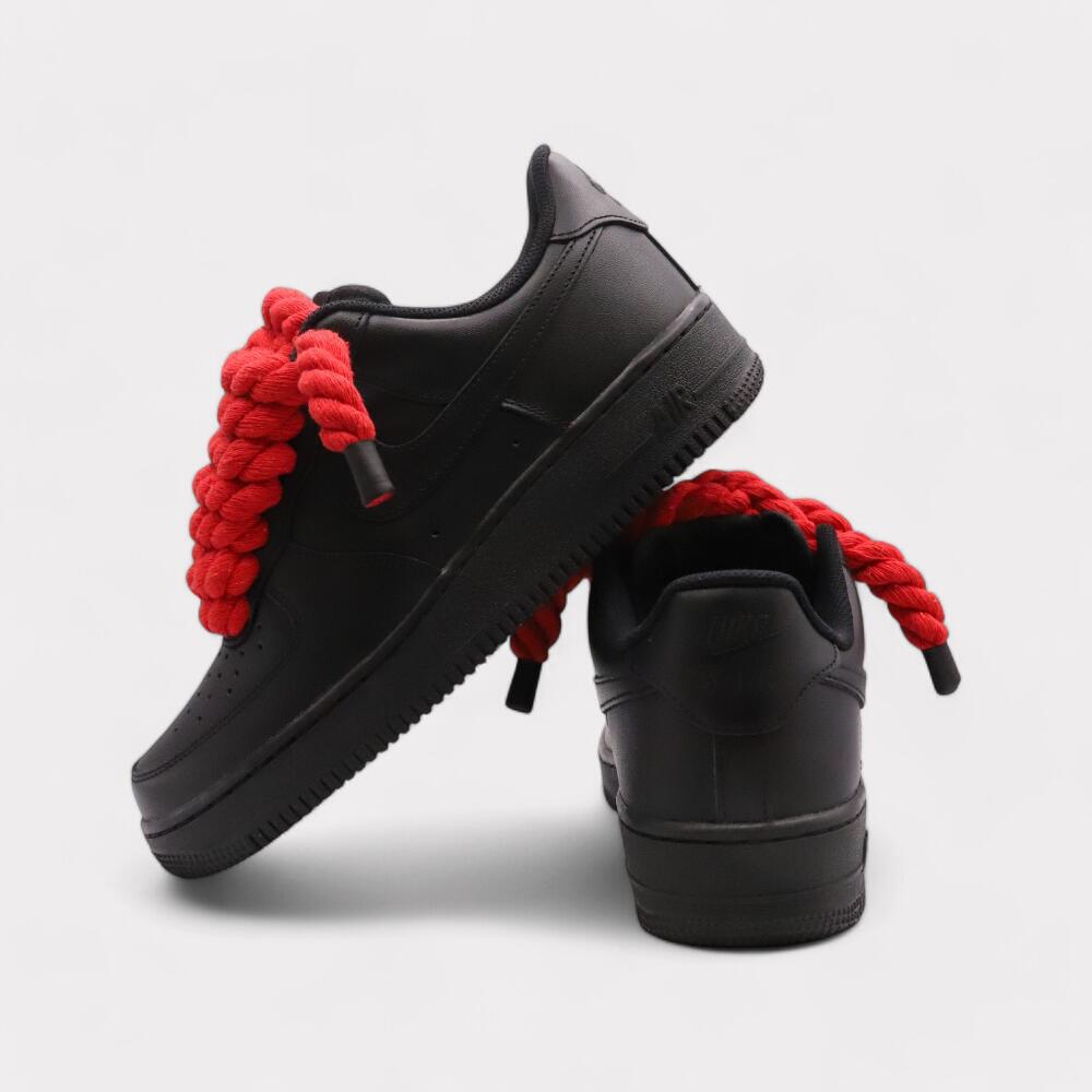 Nike Air Force 1 Black - Rope Lace Black 4/4
