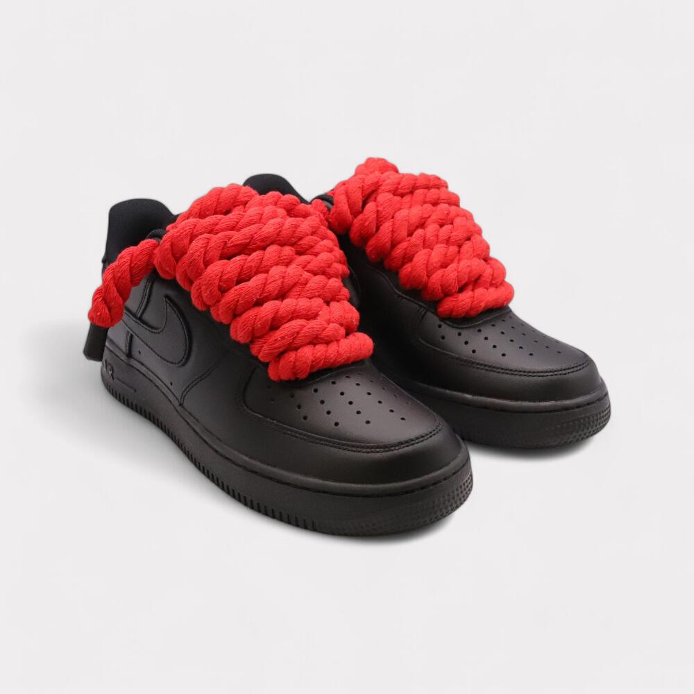 Nike Air Force 1 Black - Rope Lace Black 2/4