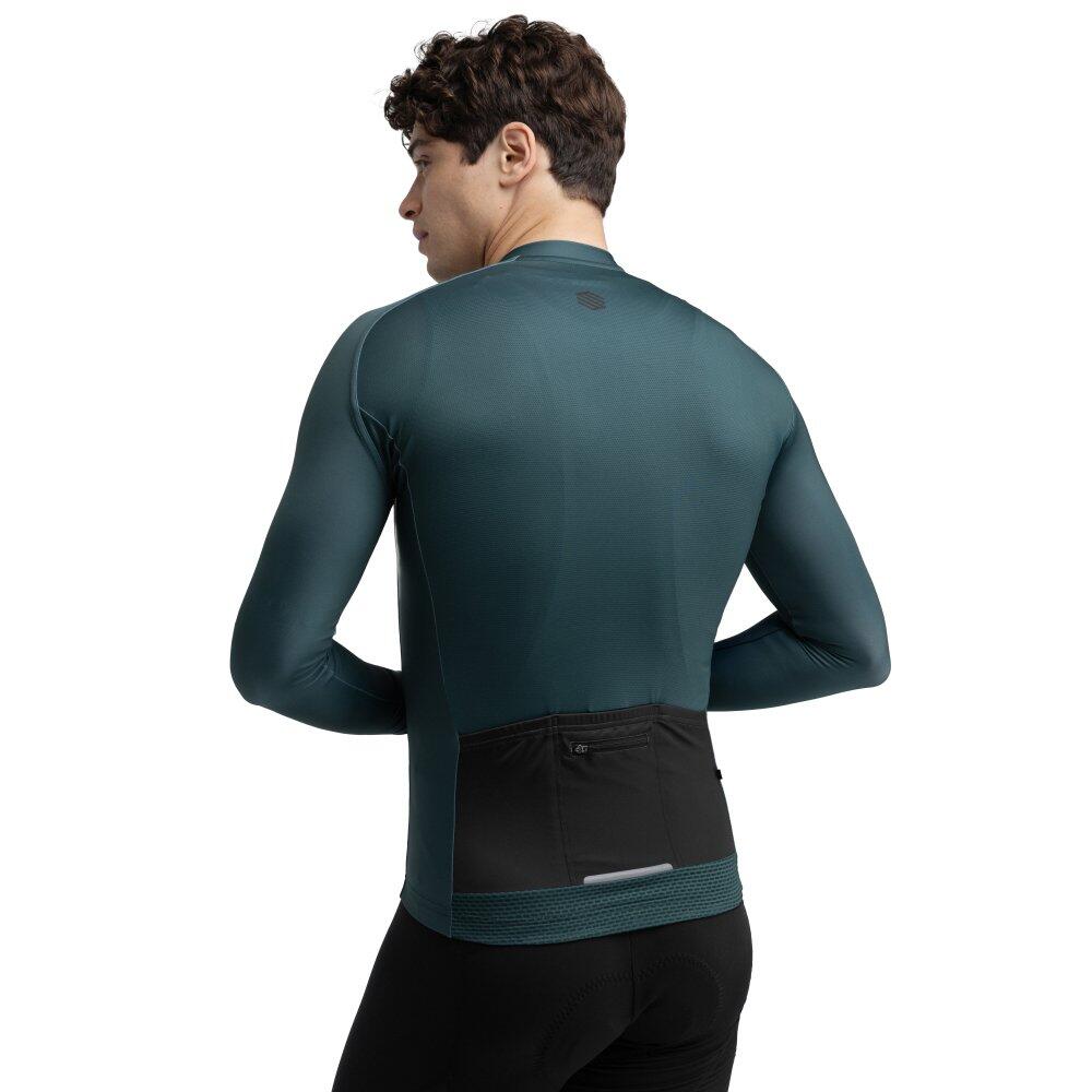 Heren Wielrennen wielershirt lange mouw M2 Gravel Legergroen 2/7