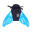 Monopalme Nunui pour juniors et adultes turquoise