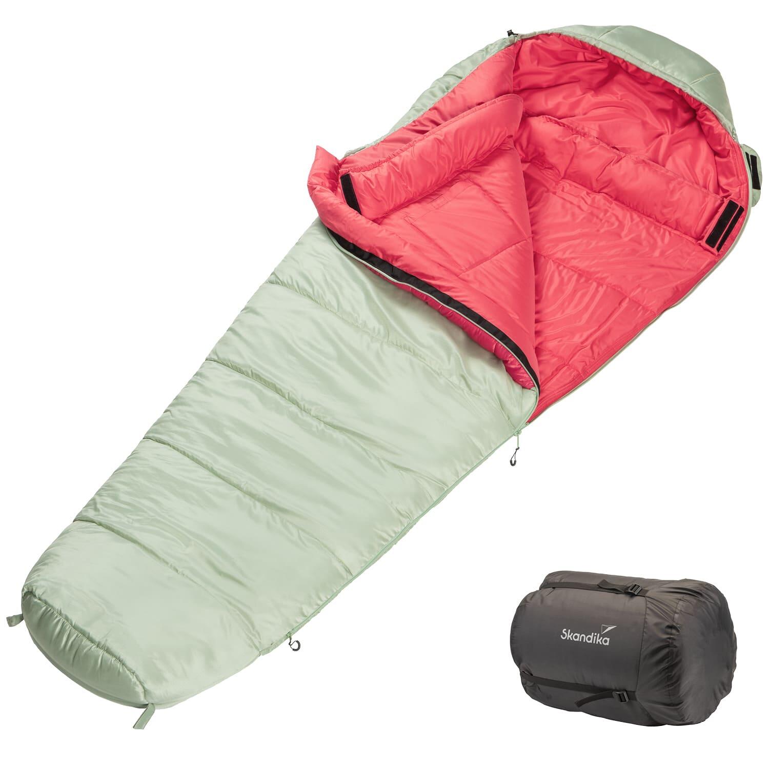SKANDIKA Mummyslaapzak Gjora - 205x80cm - trekking - 3 seizoenen - Volwassen Unisex