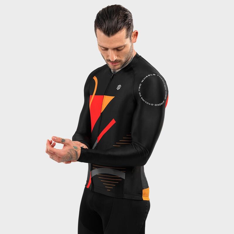 Pánský cyklistický dres s dlouhým rukávem M2 Arizona Černá