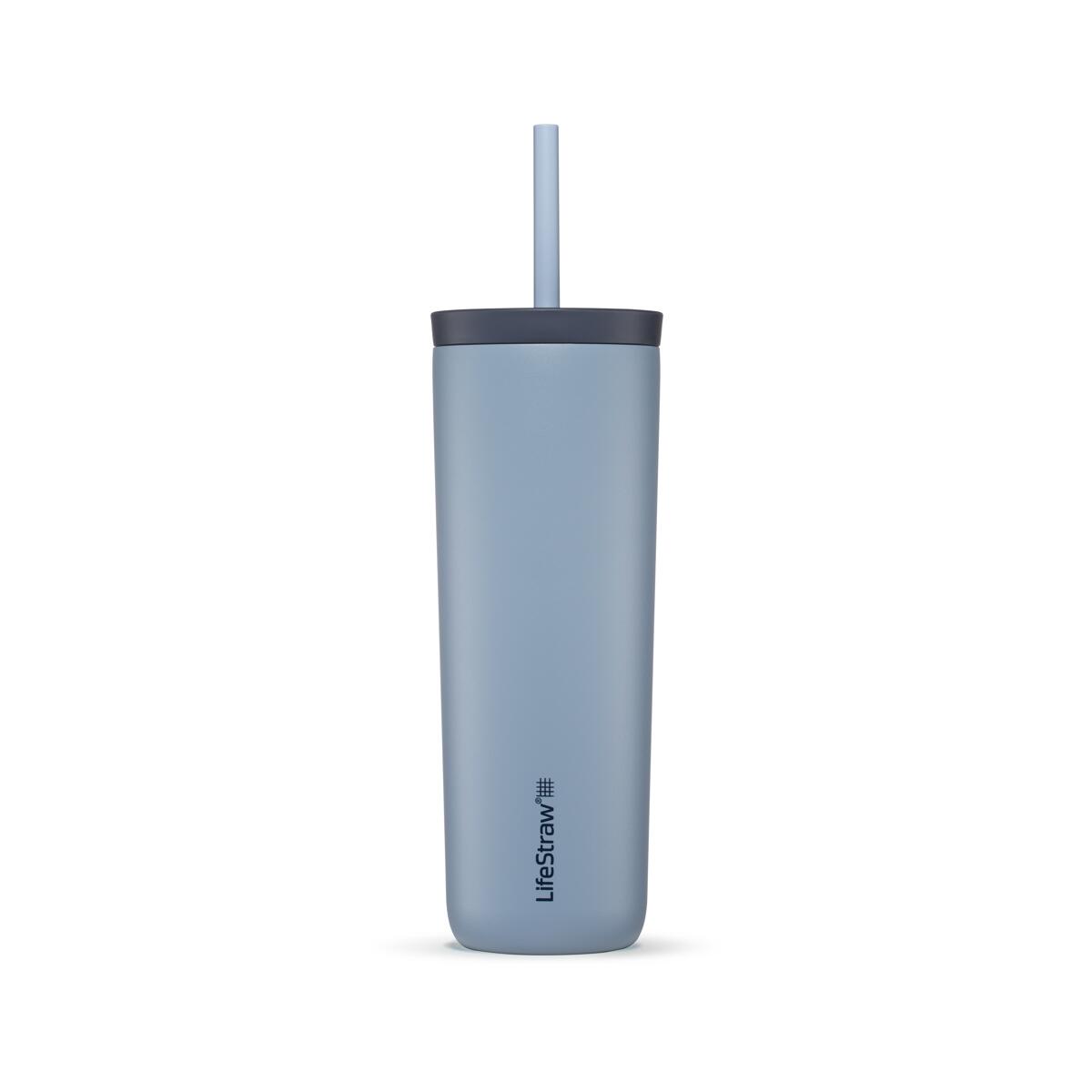 LIFESTRAW Waterfilterfles Go Tumbler 500 ml RVS geïsoleerd 500 ml - Licht Blauw