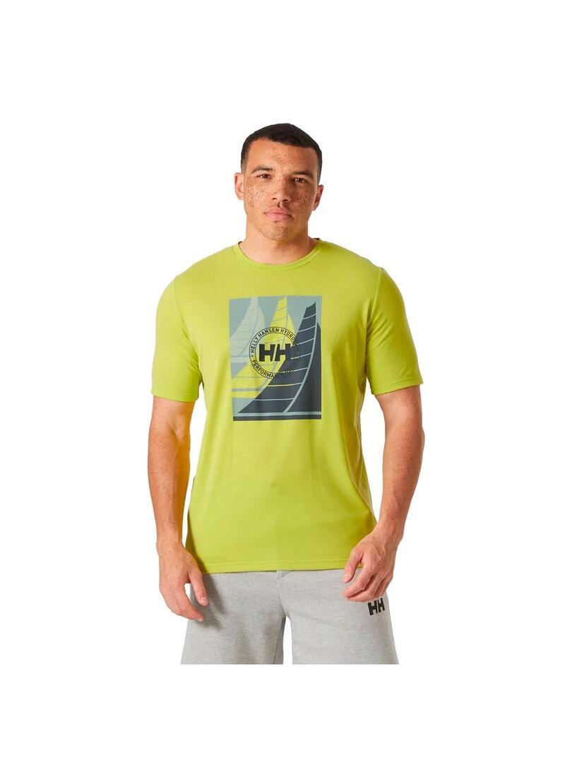 Maglietta da uomo Helly Hansen Race sailing verde 3/5