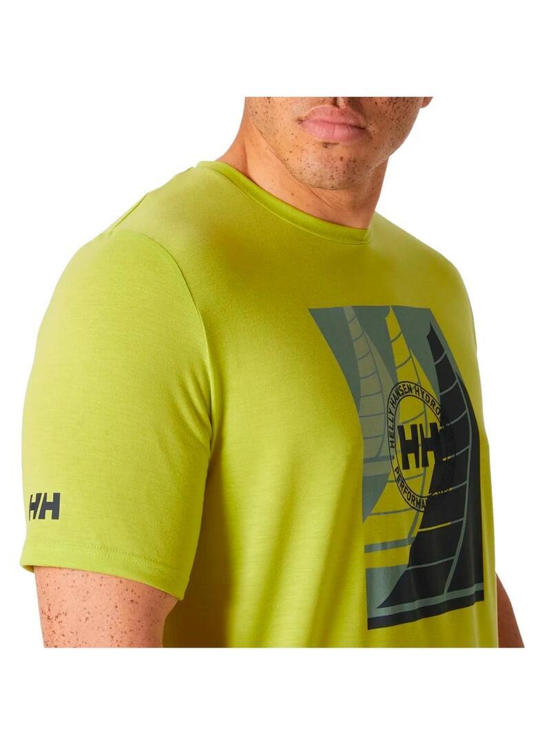 Maglietta da uomo Helly Hansen Race sailing verde 5/5