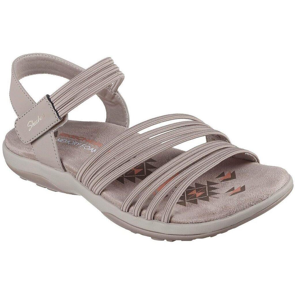 Sandals Skechers Reggae Slim - Coffee, Beige, Women