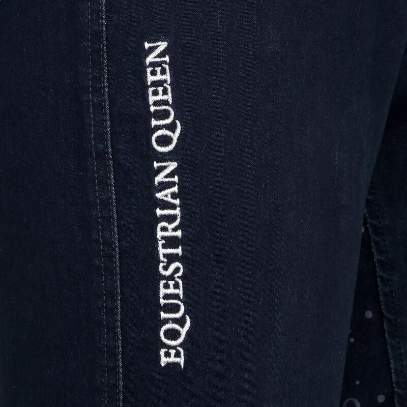 Pantaloni de călărie pentru femei EQUESTRIAN QUEEN Walsall 25SS, din denim