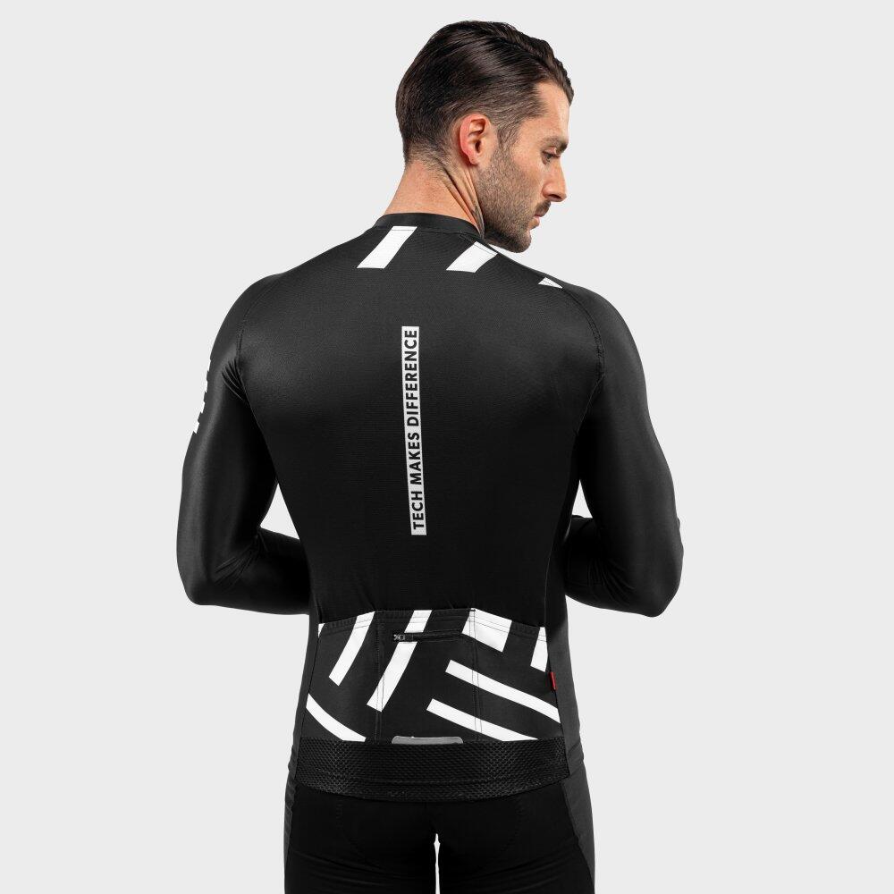 Heren Wielrennen wielershirt lange mouw M2 Leader Zwart 3/7