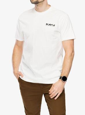 Heren t-shirt kavu klear above etch art.