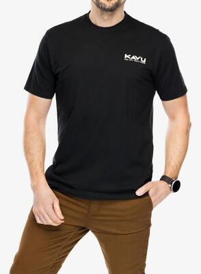 Heren t-shirt kavu klear above etch art.