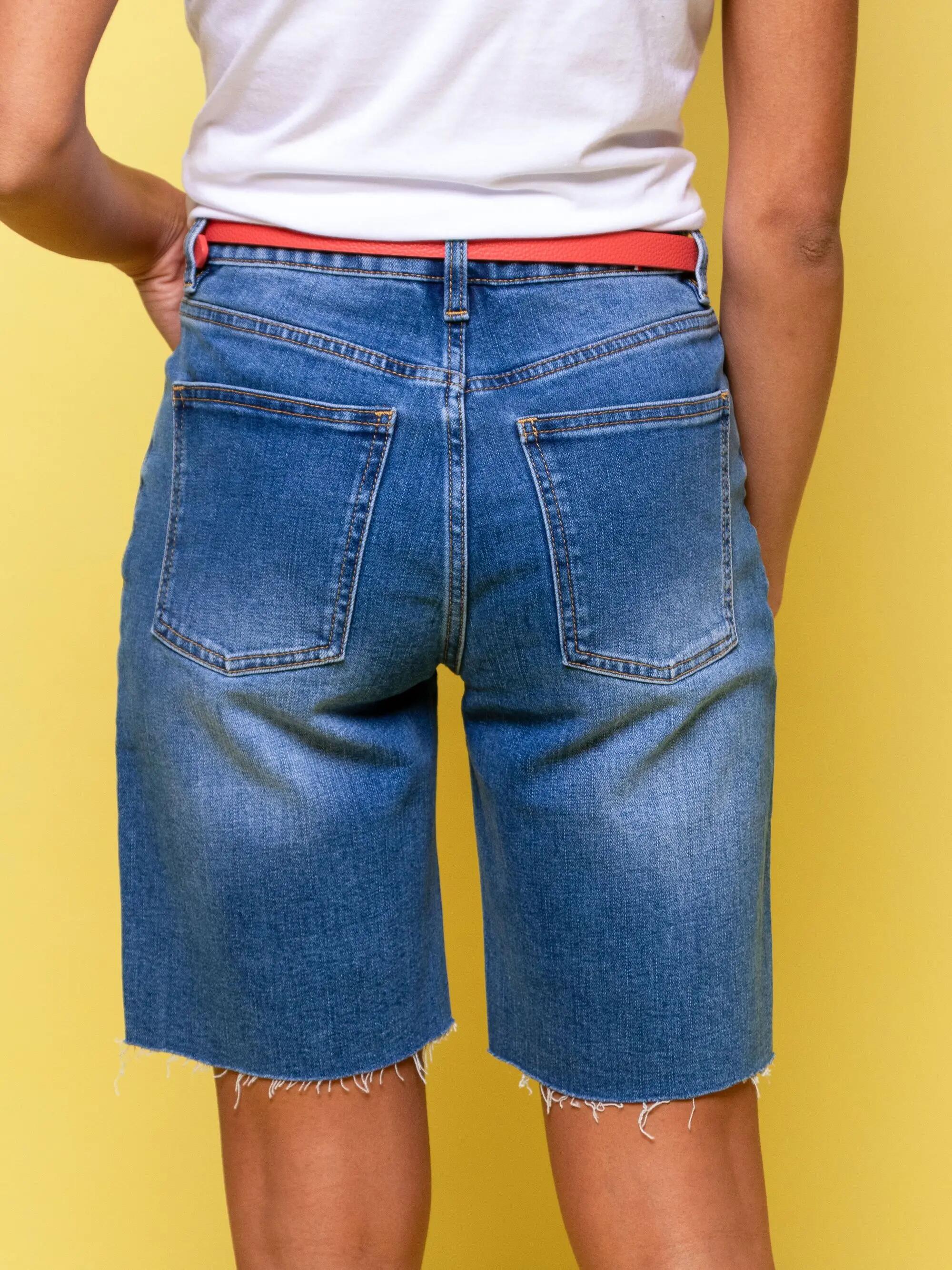 Pantaloni scurți din denim pentru femei WENNA 2/5