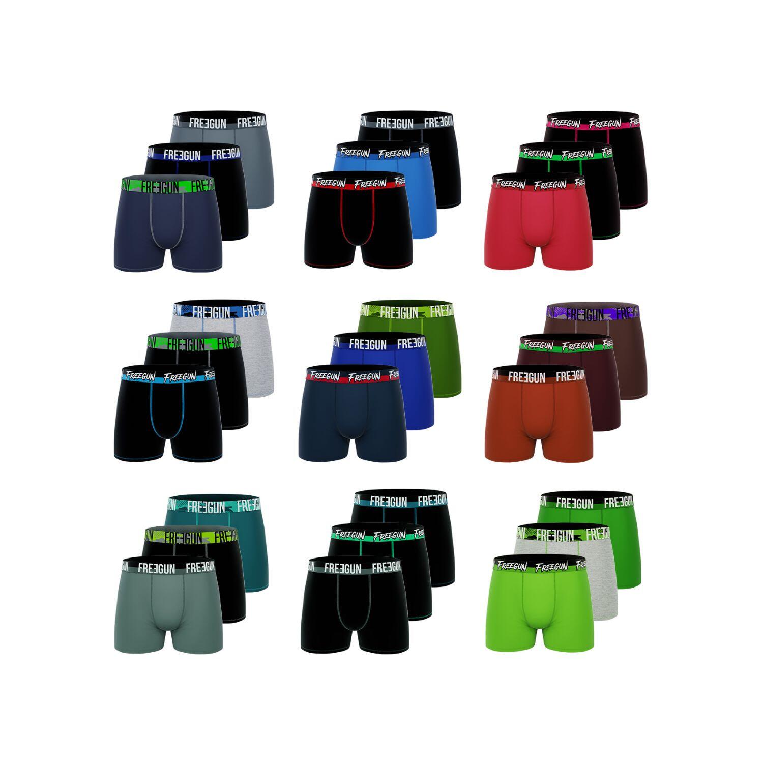 Lot de 12 boxers homme en coton modèles aléatoires Pack surprise 3/4
