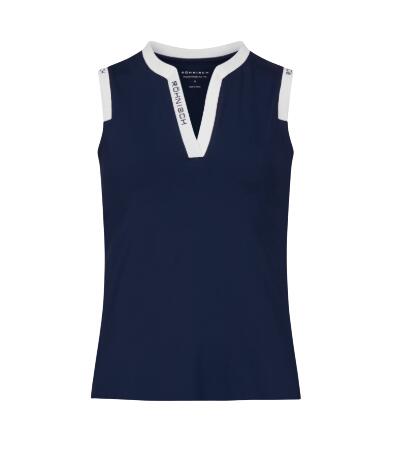 Rohnisch Abby mouwloos topje, dames mouwloos poloshirt 1/2