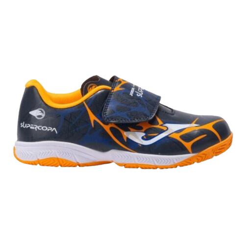 Joma super copa jr 2503. Azul marinho para interior. Sapatilhas de futsal para j