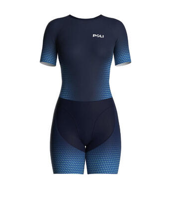 Premium Triathlon-Einteiler kurzärmelig Damen – DEEPRA