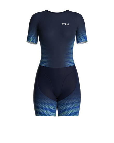 Premium Triathlon-Einteiler kurzärmelig Damen – DEEPRA