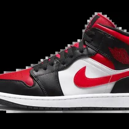Unisex - Basketball - Shoes - Air Jordan 1 Mid - White/Gym Red/Black
